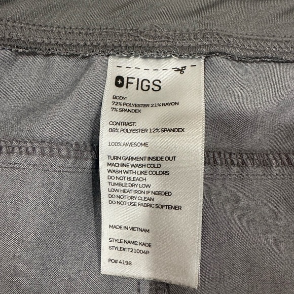 Figs Scrub Set Matching Top + Bottoms Graphite Size XXL - Picture 12 of 13